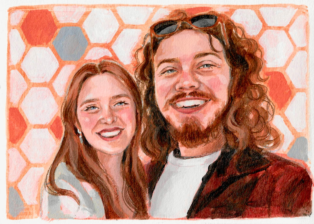 Couple Portrait on Paper