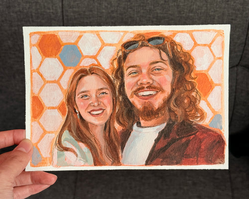 Couple Portrait on Paper